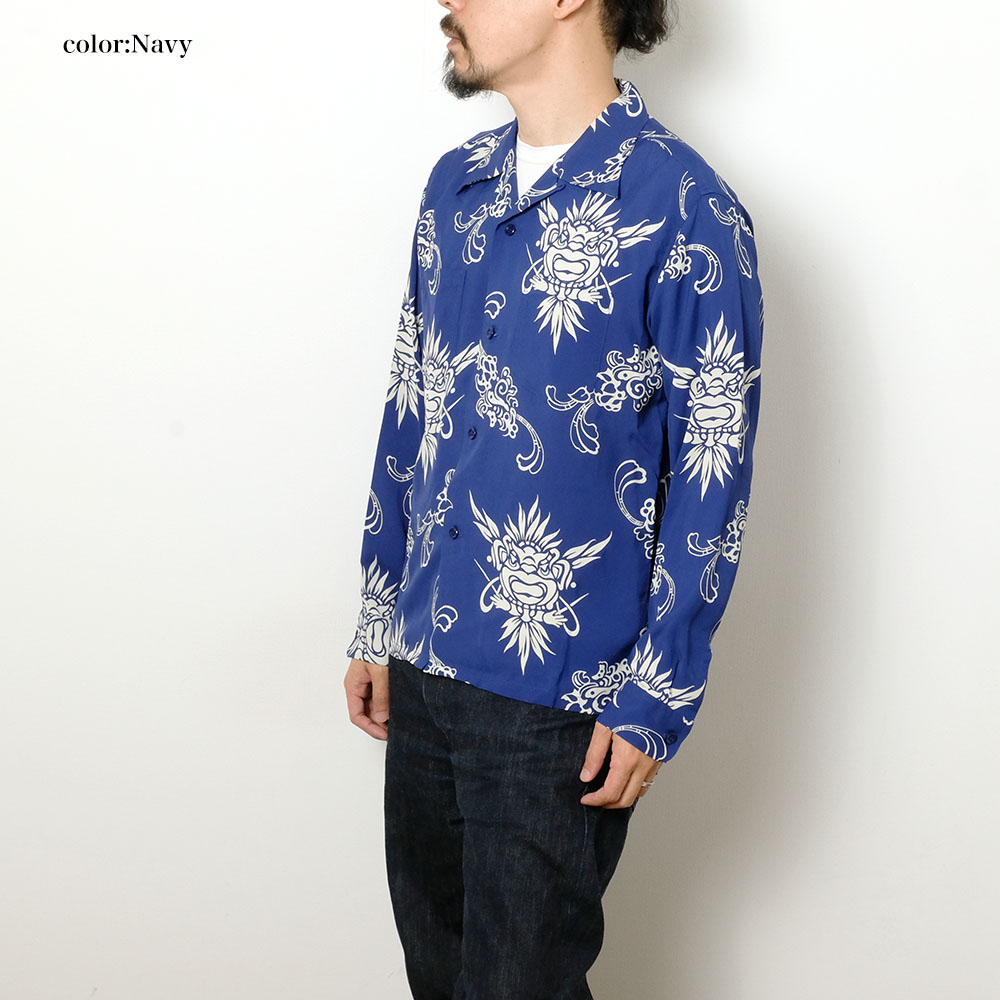 ヒノヤ別注　カタログ未掲載　サンサーフ　アロハシャツ　長袖　50's ハワイアン SUN SURF サンサーフ アロハシャツ SS29601 長袖 レーヨン ハワイアン