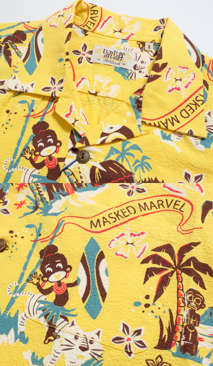 マックスヒライ　フォロー割引あり 　　SUN SURF コットン オープン SUN SURF SURF（サンサーフ） by MASKED MARVE コットンシアサッカー