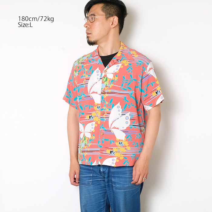 SUN SURF ハワイアン 半袖シャツ Lサイズ SUN SURF サンサーフ SS39027 アロハ ハワイアンシャツ レーヨン 和柄