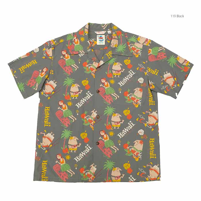 90s SUNSURF レーヨンオープンカラー　ジャパンモチーフ　うどん寿司屋台 SUN SURF サンサーフ アロハシャツ SS39420 PANIOLA TOWN