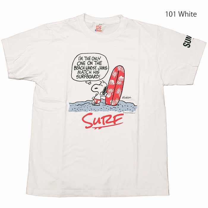 サンサーフ×ピーナッツ SUN SURF×PEANUTS SS79166 Tシャツ TEE スヌーピー コラボ サーフボード メンズ | ヒノヤ