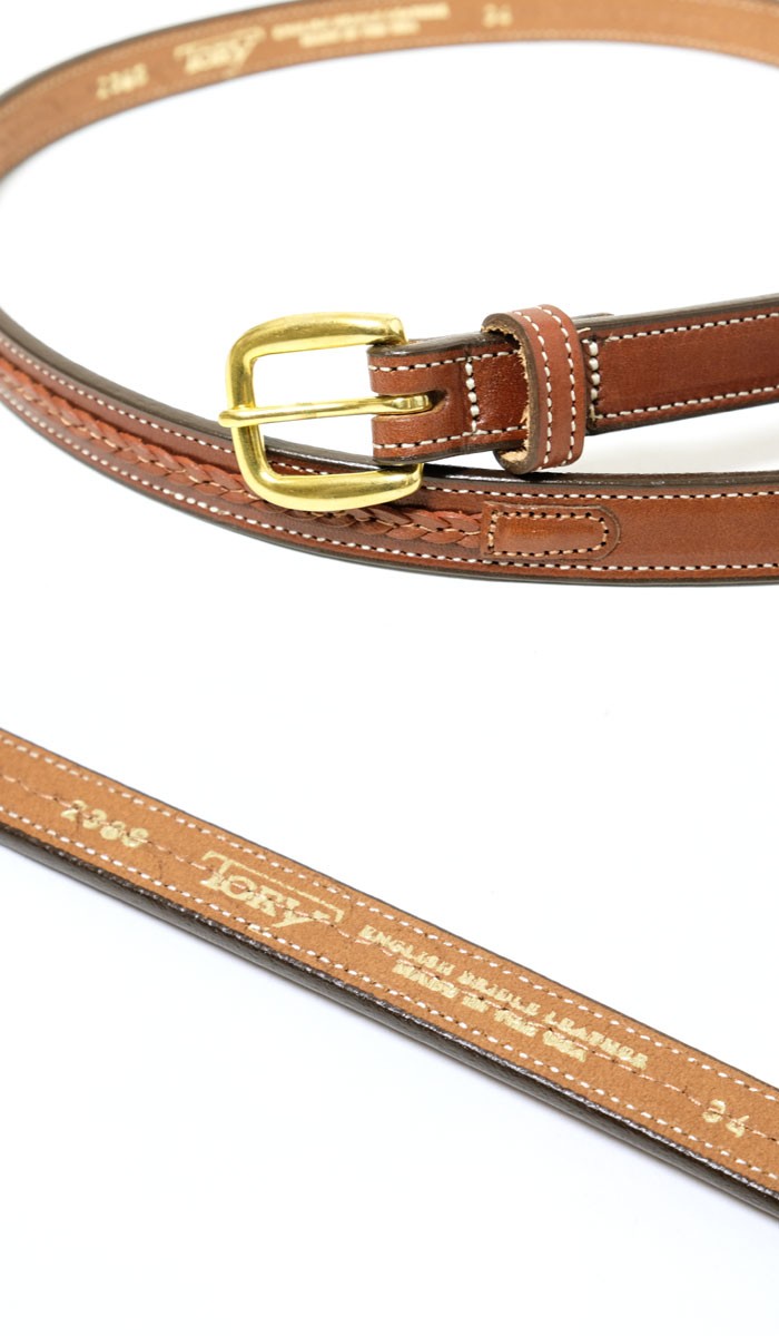 ■ TORY LEATHER トリーレザー ベルト ナローベルト 28 USA TORY LEATHER トリーレザー Made In USA BRIDLE LEATHER NARROW