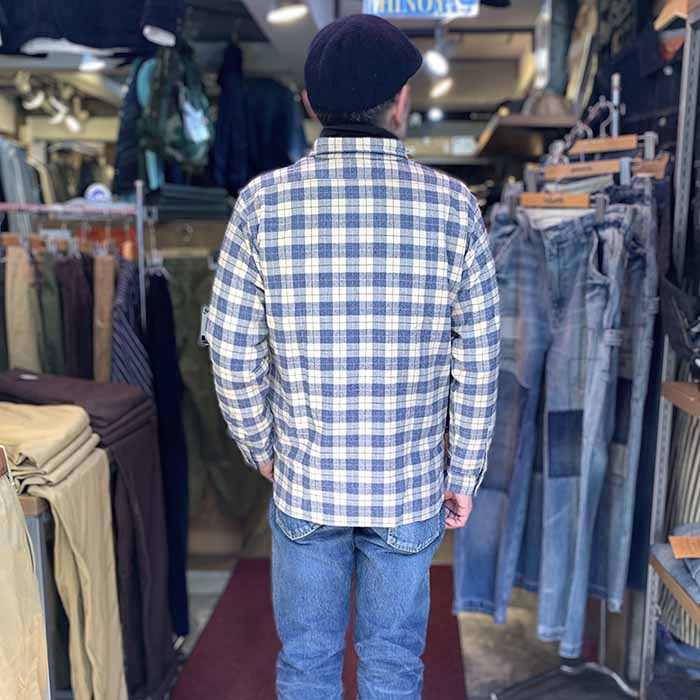 ウエアハウス　マチ付き　ネルシャツ　38 s-3b-1000x666.jpg