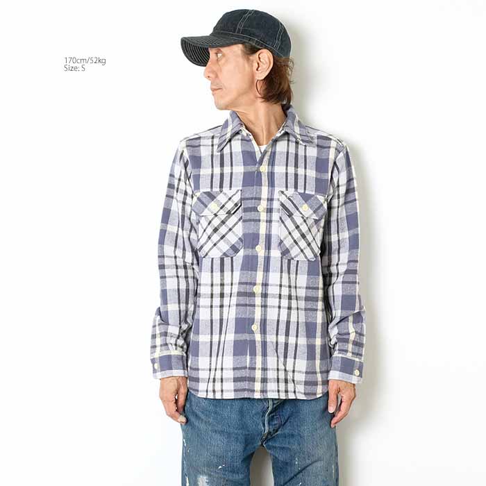 WAREHOUSE ネルシャツ サイズ17 ホワイトベース WAREHOUSE（ウエアハウス） WAREHOUSE Lot.3104 フランネル ワン