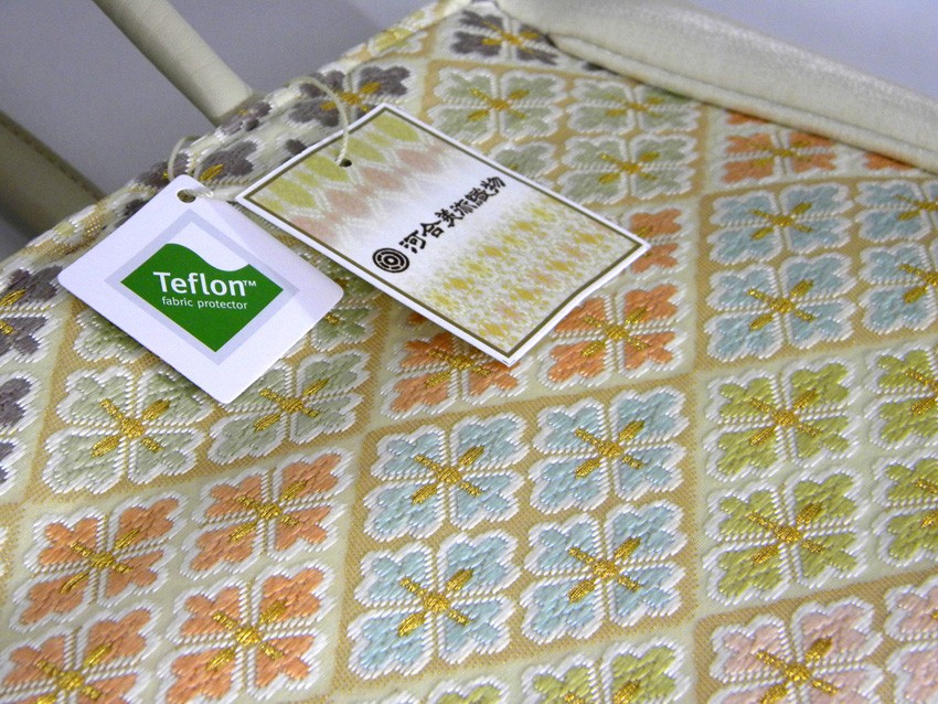 【未使用・美品】西陣織 正絹100% 刺繍 和装バッグ 和装用バッグ 西陣織 河合美術織物 正絹唐織 大型トート 着物バッグ