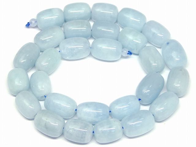 天然石 パワーストーン b3-7129 アクアマリン 16mm×11mm AA 1連40cm