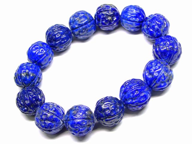 天然石 パワーストーン 65748 ラピスラズリ 瑠璃石 14mm〜15mm 3A