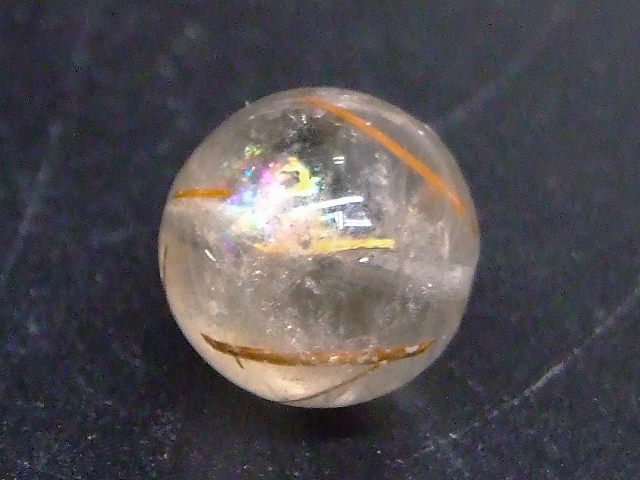 天然石 パワーストーン 68064 虹入り ルチルクォーツ 針水晶 11mm AA 1