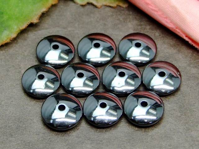 天然石 パワーストーン g3-832K ヘマタイト 10mm×3mm 10粒セット