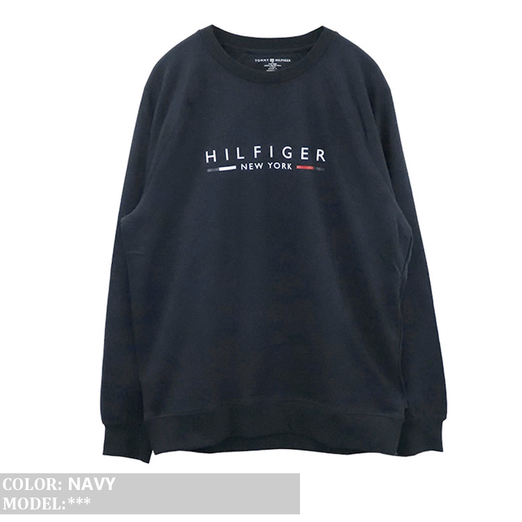 高山大海　トミーヒルフィガー　黒　袖ロゴ　刺繍　トレーナー　XXL TOMMY HILFIGER（トミー・ヒルフィガー） トミー ヒルフィガー