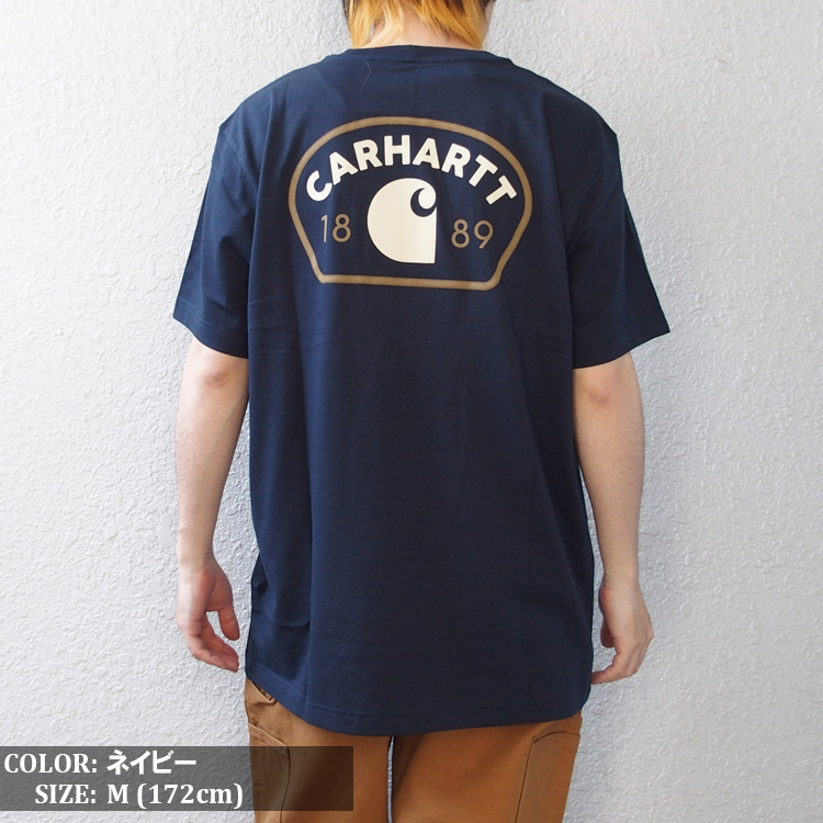 Carhartt ☆ベイトシャックTシャツ - チャコール Carhartt 米国直輸入 カーハート Tシャツ ポケット付き ヘビー