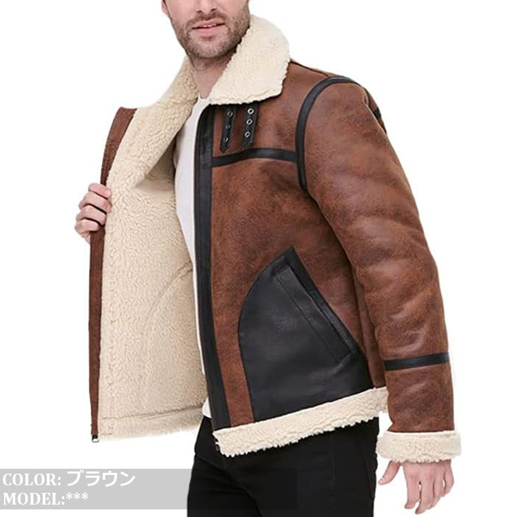 う*郎様 フライトジャケットB3 高級ムートンを贅沢に使用、革ジャンの王様 B-3フライトジャケットを4