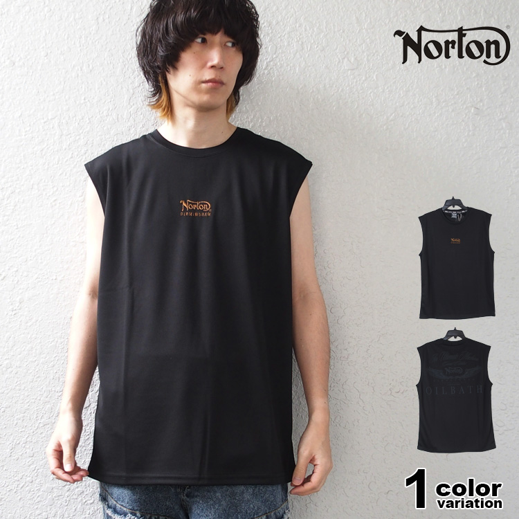 ノートン（NORTON） Tシャツ ノースリーブ ドライメッシュ メタルロゴ