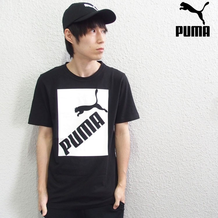 PUMA プーマ Tシャツ 半袖 BIG LOGO ボックスロゴ メンズ 大きいサイズ対応 トップス