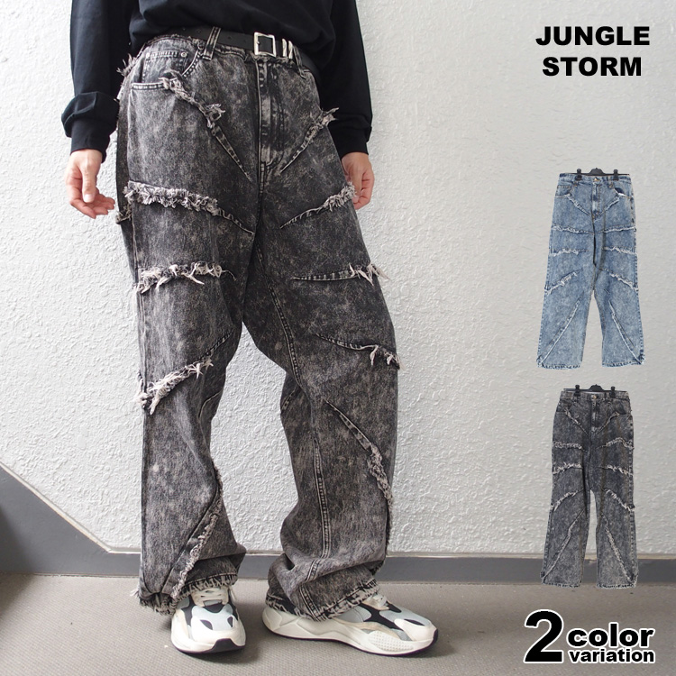 Jungle Storm デニムパンツ ワイドパンツ ジーンズ メンズ JUNGLE 