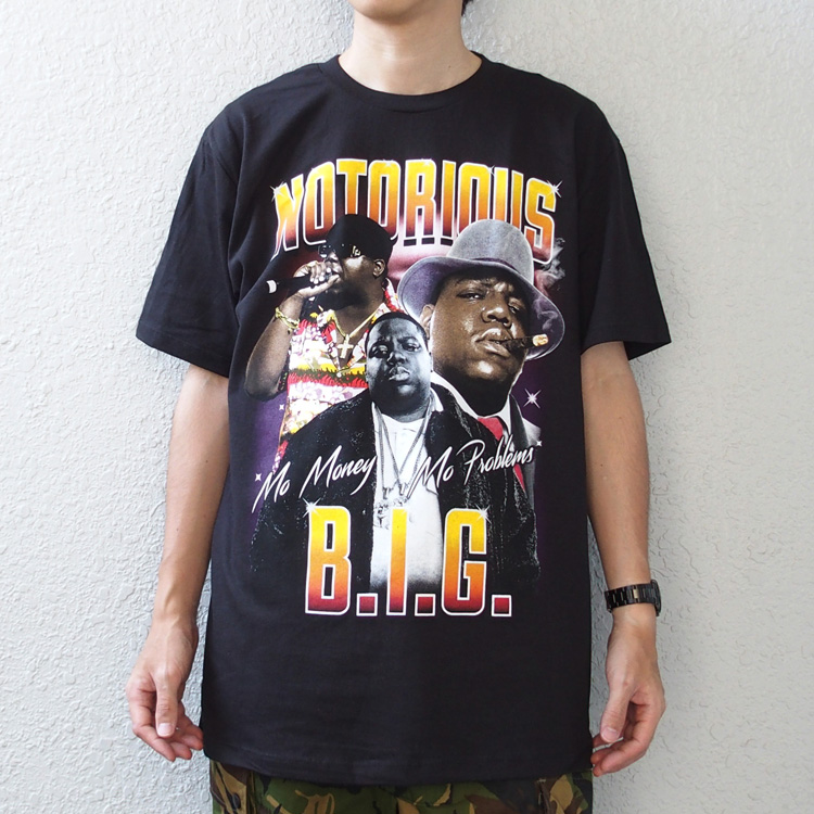 boohoo MAN★半袖 Tシャツ★ノトーリアス・B.I.G. ビギー★黒★ THREADS ON DEMAND Tシャツ 半袖 ノトーリアスBIG ビギー