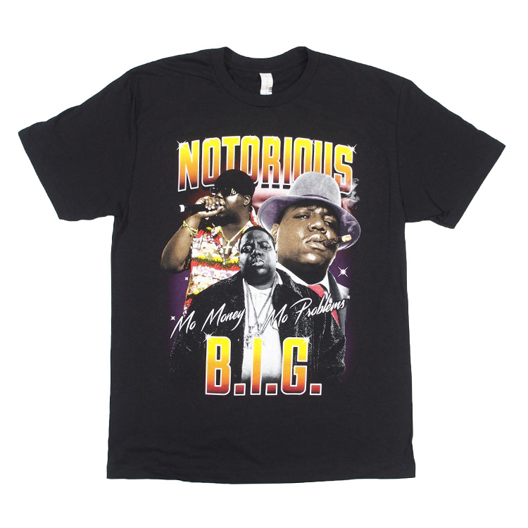 boohoo MAN★半袖 Tシャツ★ノトーリアス・B.I.G. ビギー★黒★ the notorious BIG ビギー 半袖Tシャツ ラップT ブラック