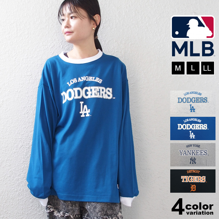 MLB MLB Tシャツ 長袖 ロンT メジャーリーグベースボール チームロゴ