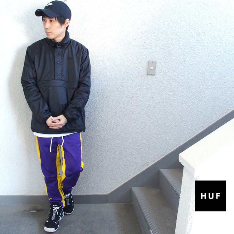 HUF ハフ ジャケット アノラックジャケット リバーシブル 無地 カモ 