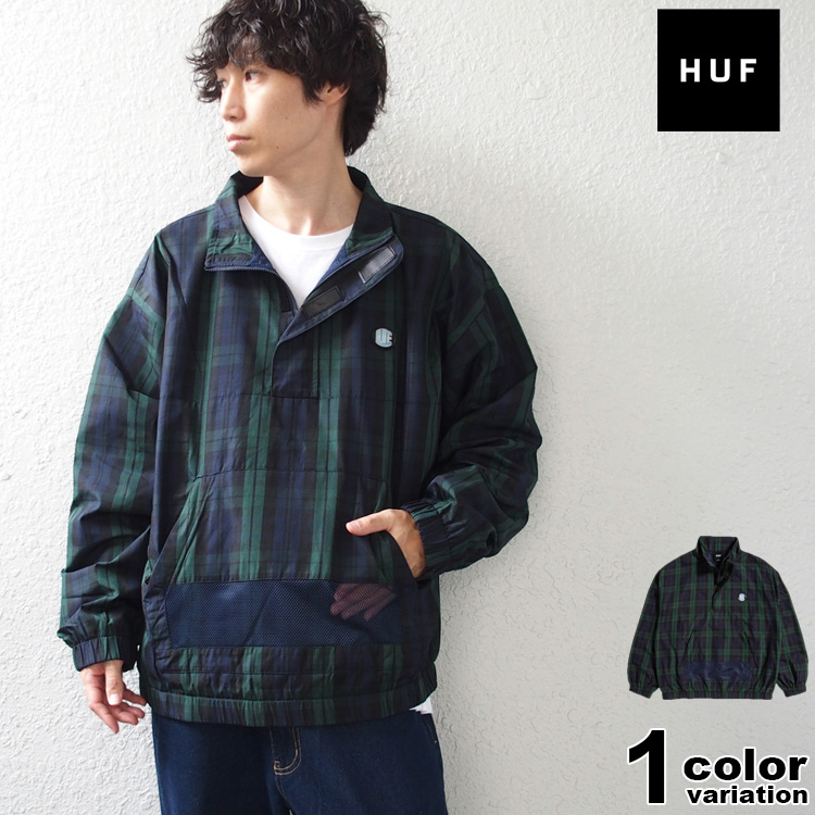 ハフ HUF トラックジャケット ハーフジップ メンズ CAMDEN PLAID TRACK JAC...