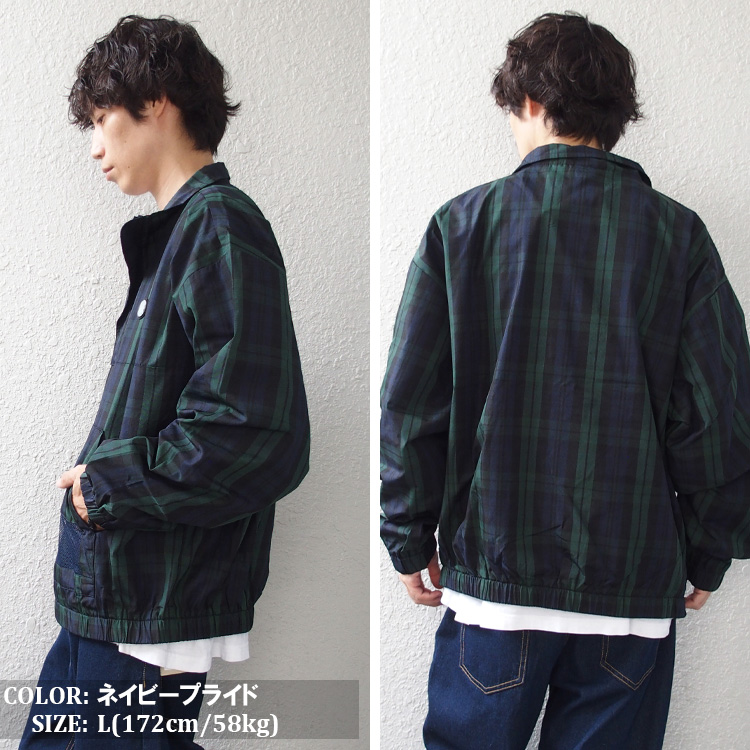 HUF ハフ トラックジャケット ハーフジップ メンズ CAMDEN PLAID