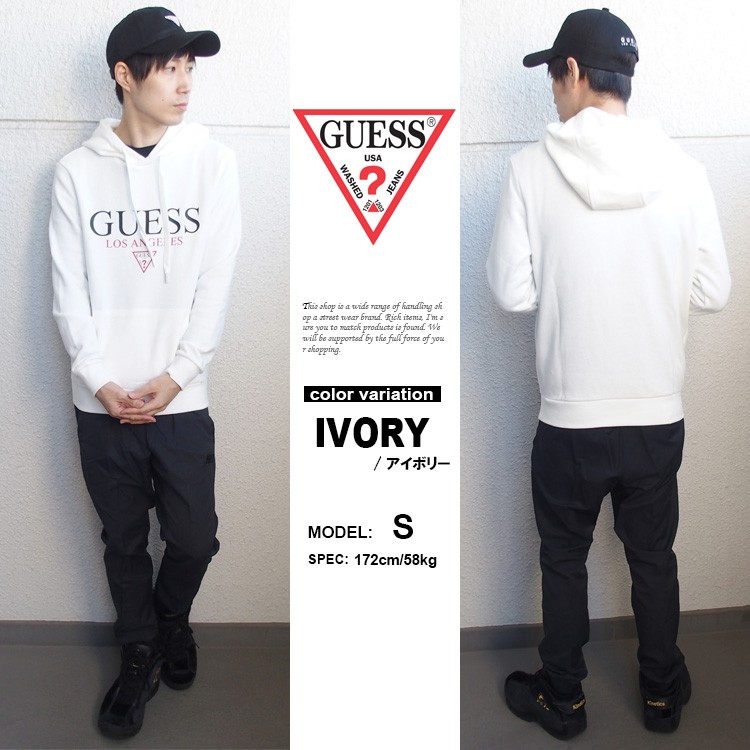 GUESS（ゲス） 激レア パーカー スウェット プルオーバー LA TRIANGLE