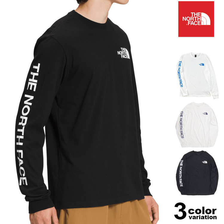 ノースフェイス Tシャツ 長袖 THE NORTH FACE ロンT USライン 袖ロゴ プリント メンズ トップス｜hiphopdope｜04