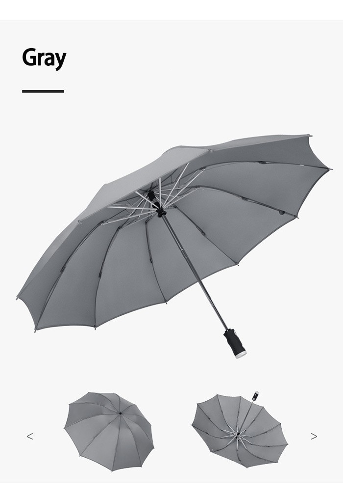 傘 折りたたみ傘 逆さ傘 LEDラート付き 晴雨兼用 自動開閉 シンプル ビジネス 紳士用 通勤 通...