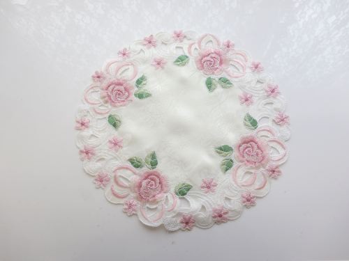 レース センタークロス 丸型 かわいい おしゃれ 刺繍ローズ柄 ピンク ブルー メール便 薔薇雑貨 姫系雑貨 Pa777 薔薇雑貨 Hirake Goma 通販 Yahoo ショッピング
