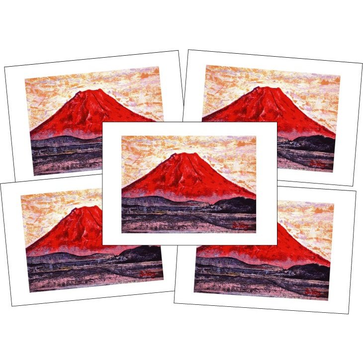 【複製】玉翠/赤富士平成書/赤富士図/富士山図/工芸品/掛軸☆宝船☆AD-781 Yahoo!オークション - 掛軸 赤富士大慶 玉翠作 日本画 美術品