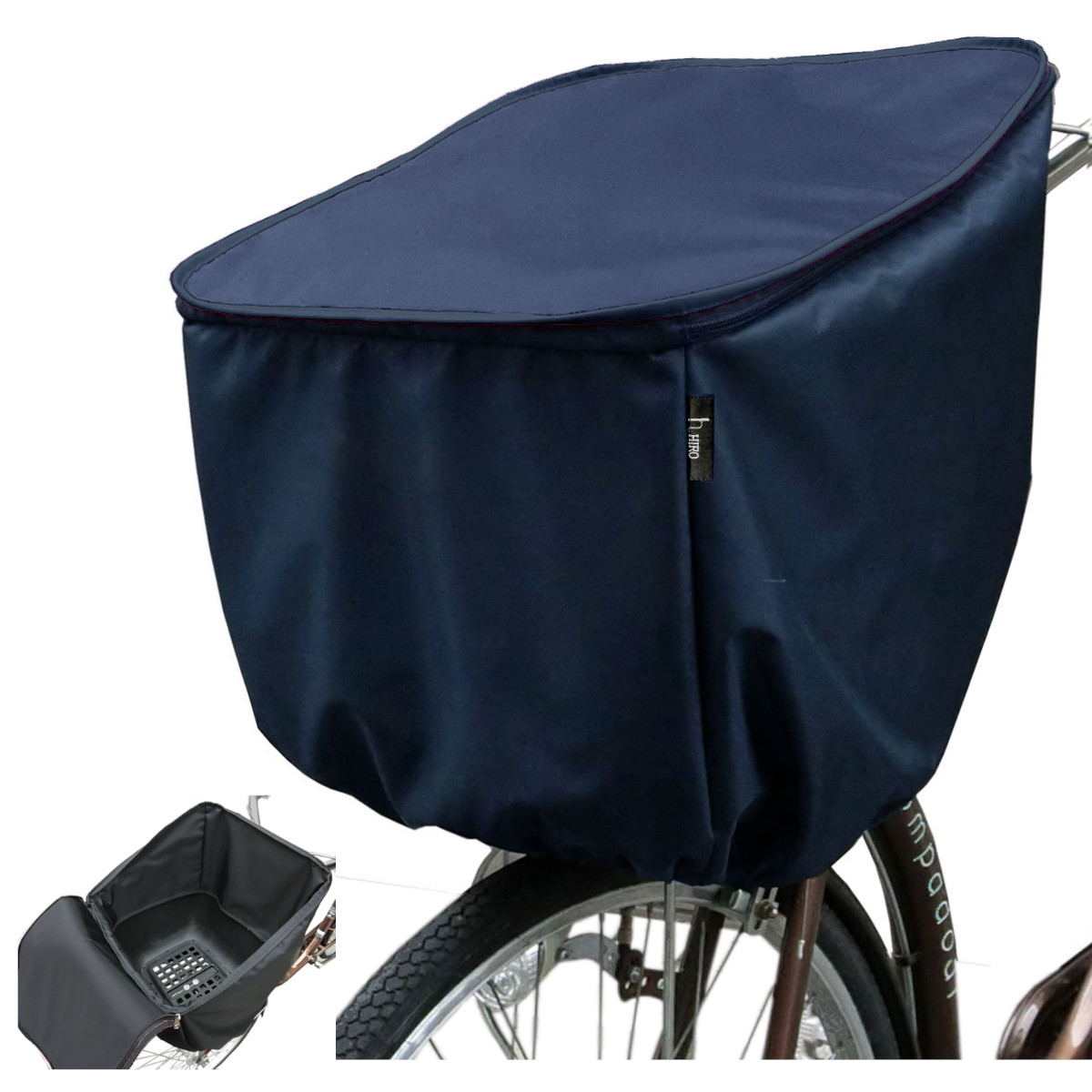 【極美品】工房ヒロジャパン　自転車用　レインカバー　フロント+リアセット　日本製 自転車 子供乗せ チャイルドシート レインカバー HIRO(ヒロ