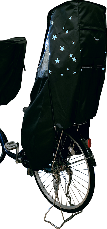 自転車 子供乗せ チャイルドシート レインカバー HIRO(ヒロ) 日本製 後ろ リア用  星柄 透明シート強化・撥水加工　SCC-2201-STAR-02｜hiroaandk｜05