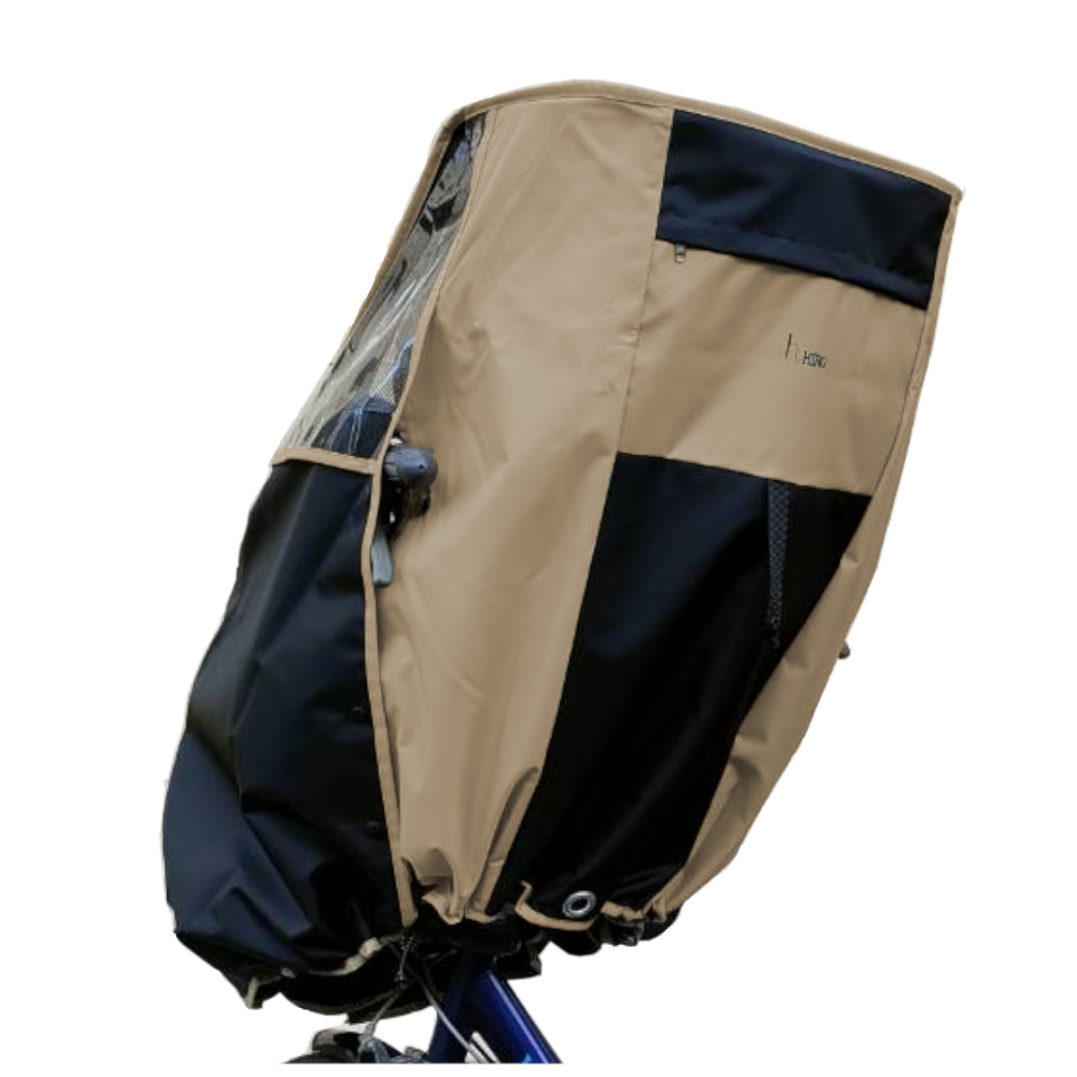 自転車 チャイルドシート レインカバー ツートン カラー  HIRO(ヒロ) 日本製  前用 ・あと付け型 両対応   透明シート強化・強撥水加工　SCC2208-TWT-01 | ブランド登録なし | 04