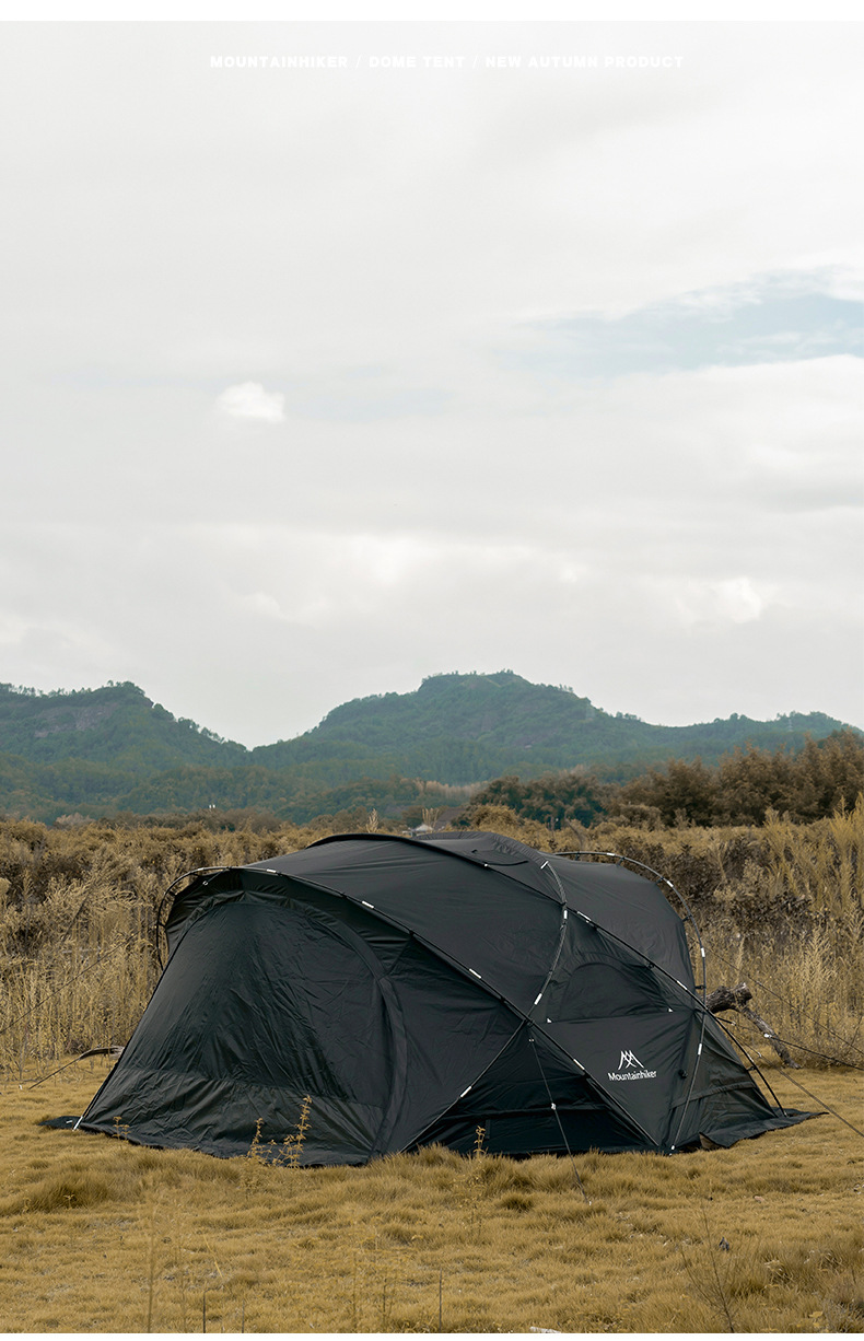 Mountainhiker シェードサンシェード ドームテント ドーム型テント ドーム型シェルター 半球状ドーム型シェルター 自立 UV　4?６人用 煙突穴付き｜hirohiro-store｜05