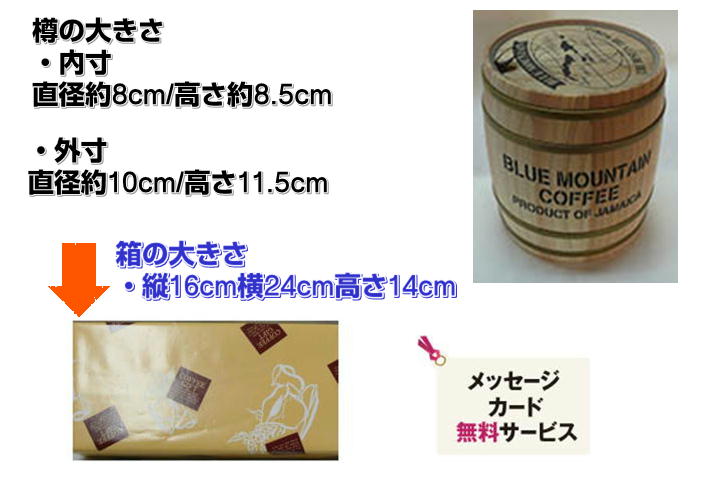 ブルーマウンテンコーヒー樽木枠付き　虎柄麻袋セット Amazon | 澤井珈琲 ギフト コーヒー 専門店 ブルーマウンテン 木