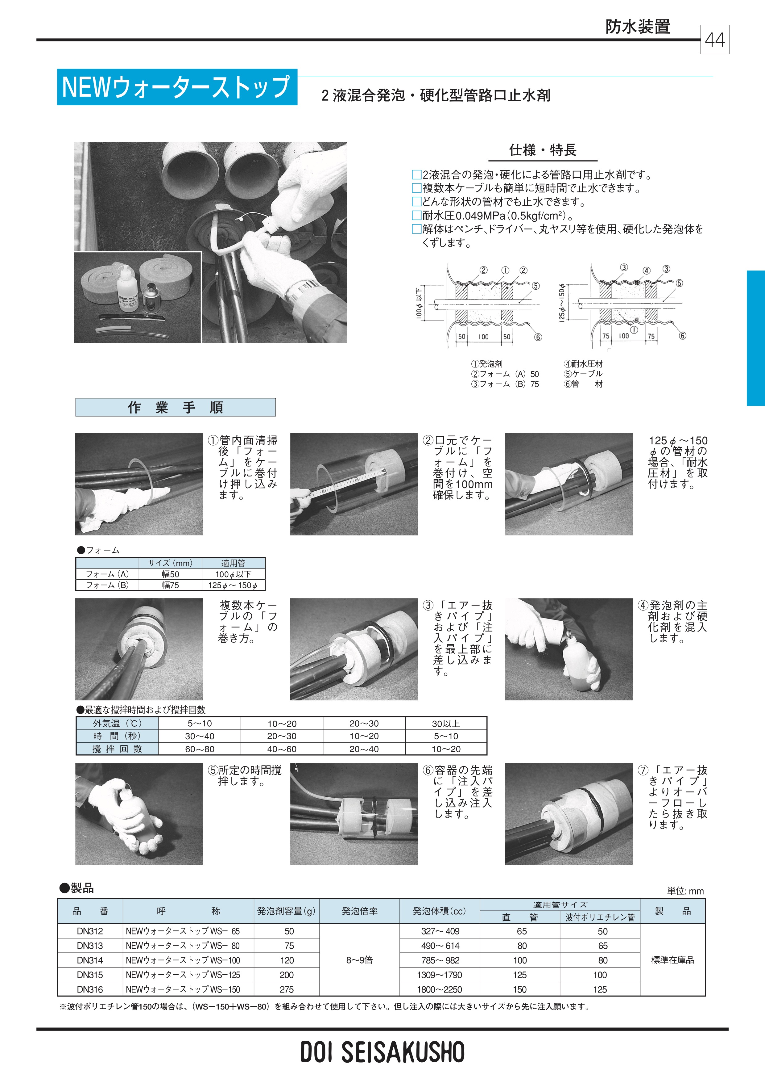 NEWウォーターストップWS-125 硬化型管路口止水材 土井製作所 : hitnet-1588 : ヒットネット - 通販 -  Yahoo!ショッピング