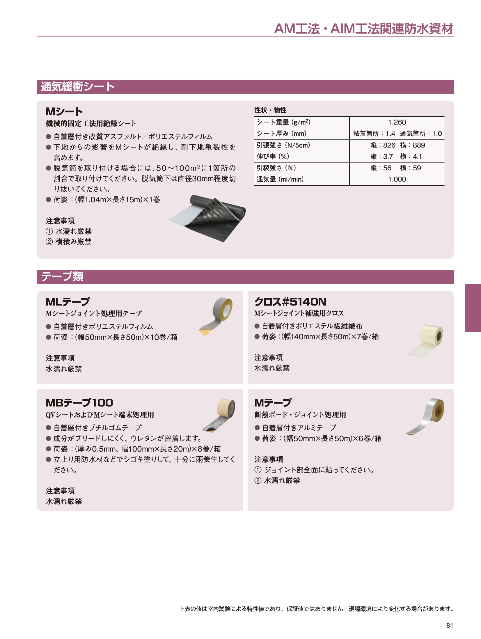 強力撥水加工を使用！ 座面は高耐久ウレタン♪ クロス#5140N 幅140mm×長さ50mm×7巻/箱 Mシートジョイント補強用クロス