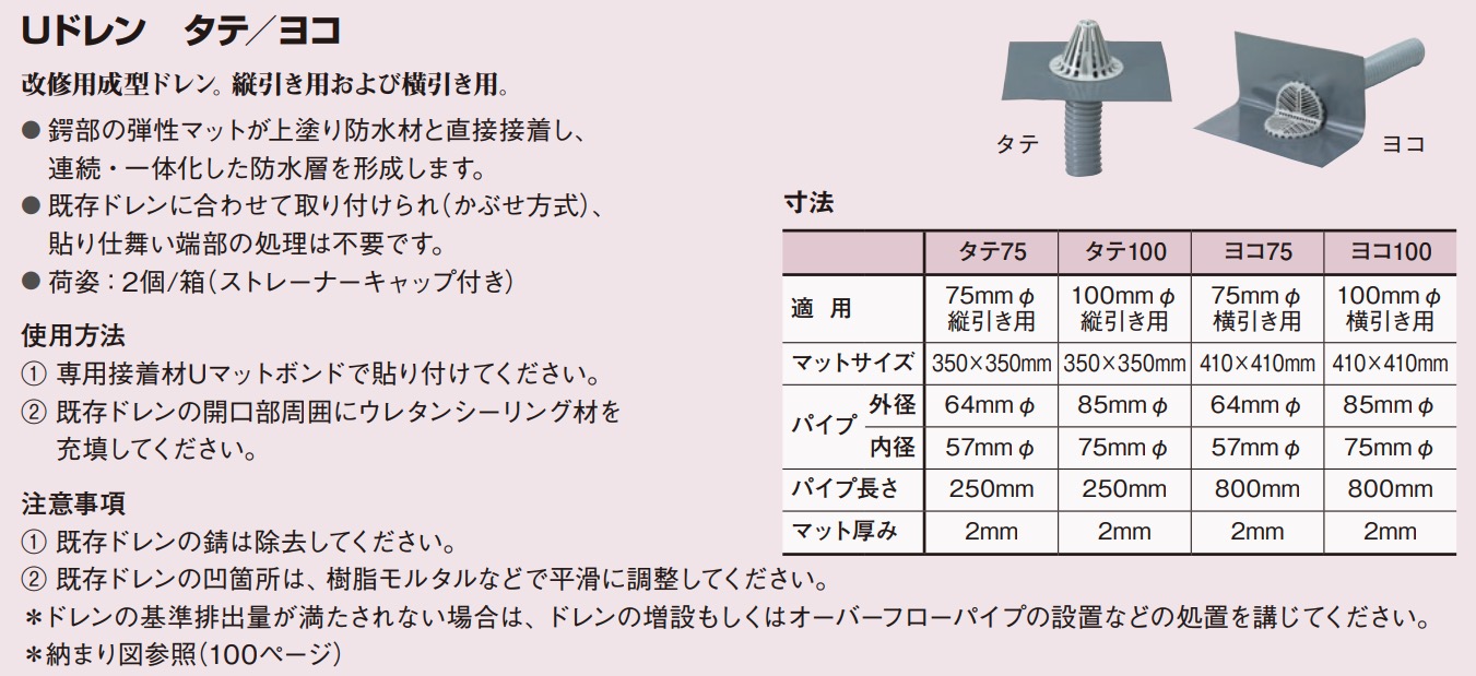 サラセーヌ Uドレン ヨコ 1個 バラ売り 各種 改修用成形ドレン 横引き用 : hitnet-1414 : ヒットネット - 通販 -  Yahoo!ショッピング