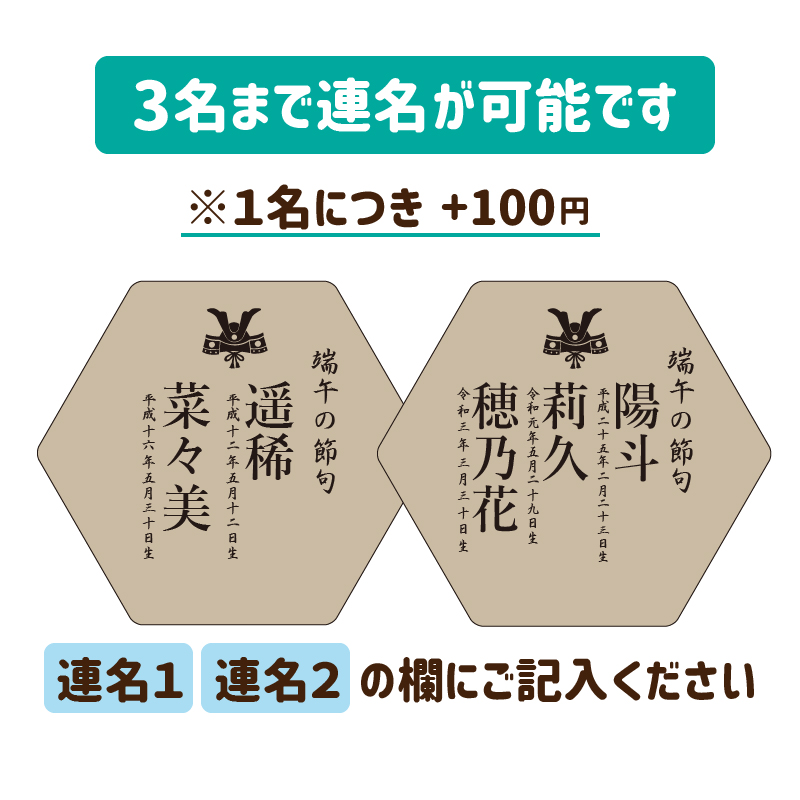 こどもの日 五月人形 命名札
