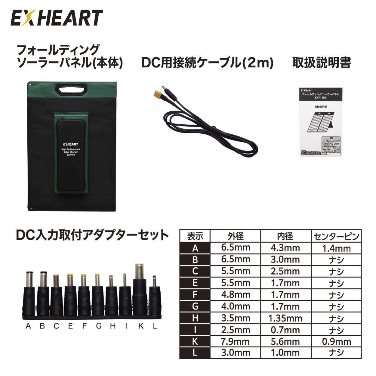 フォールディングソーラーパネル 100W ポータブル電源充電 スマホ