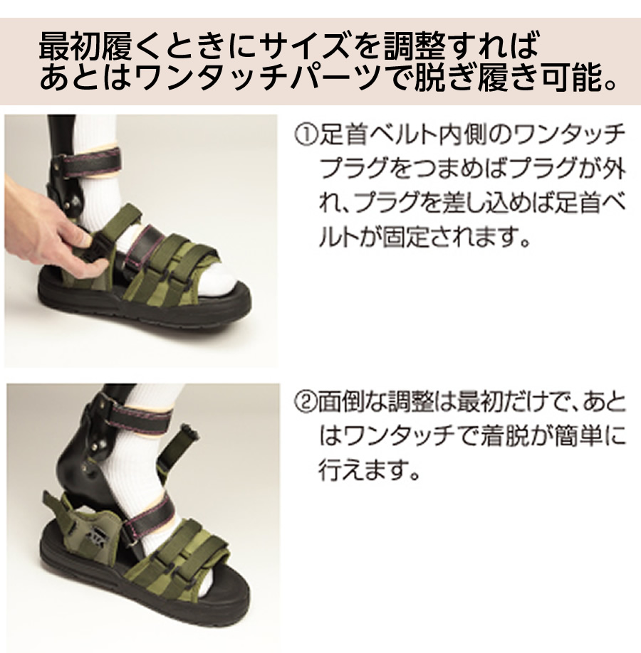 名古屋市中区 ギブス ベルト調整 サンダル セール footform