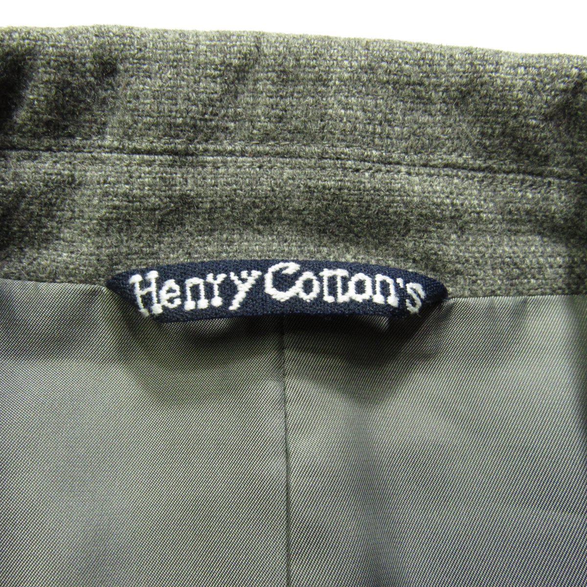 レナウン Henry Cotton's ヘンリーコットンズ メンズ 比翼 ハーフコート