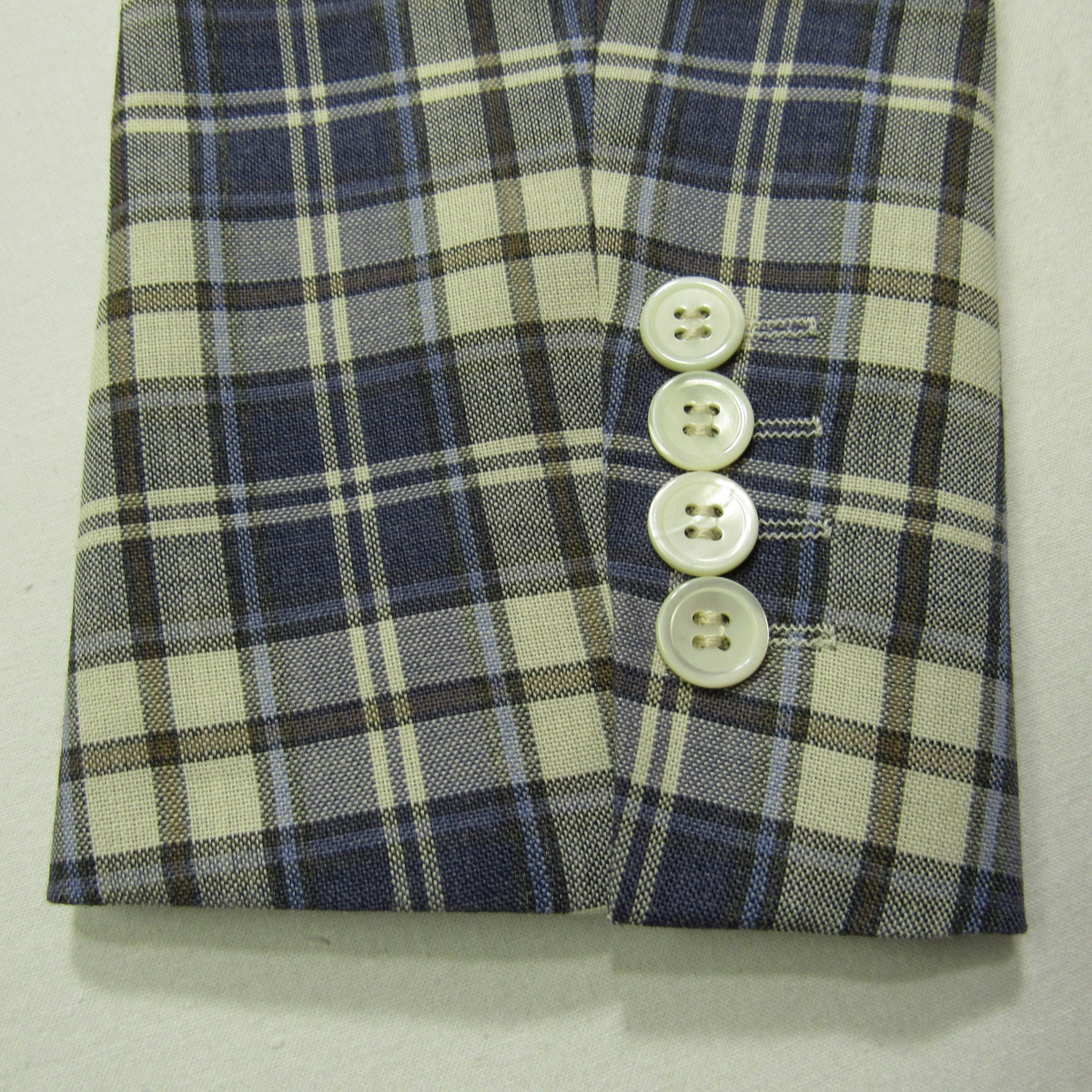 ニューヨーカー NEWYORKER メンズ 麻混 チェック テーラード ジャケット