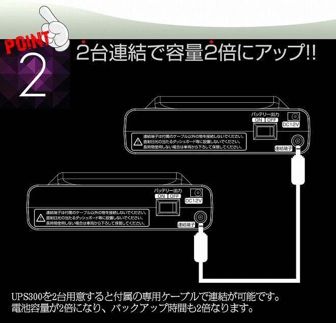 ◎最安挑戦！ 『UPS300 バックアップ電源内蔵シガーソケット