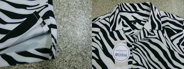 ゼブラ柄 半袖シャツ メンズ シマウマ アロハシャツ ロック バンド