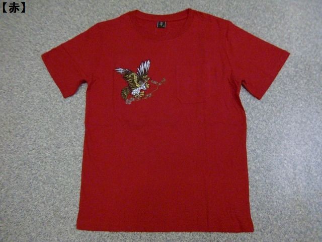 Tシャツ 鷹 半袖Tシャツ 和柄 刺繍 メール便送料無料 メンズ