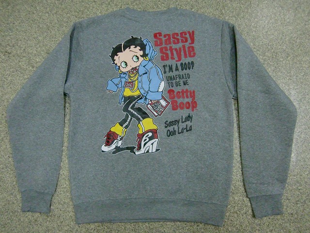 90s メキシコ製 Betty Boop スウェット L 紺 アメリカの恋人 90s Betty 