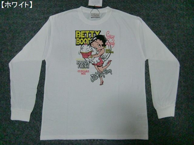 ベティーブープ Ｔシャツ Betty Boop 長袖Ｔシャツ メンズ レディース アメカジ バイカー ベティーちゃん ロゴT ロンT かわいい メール便送料無料 ゆったり | BETTY BOOP | 01