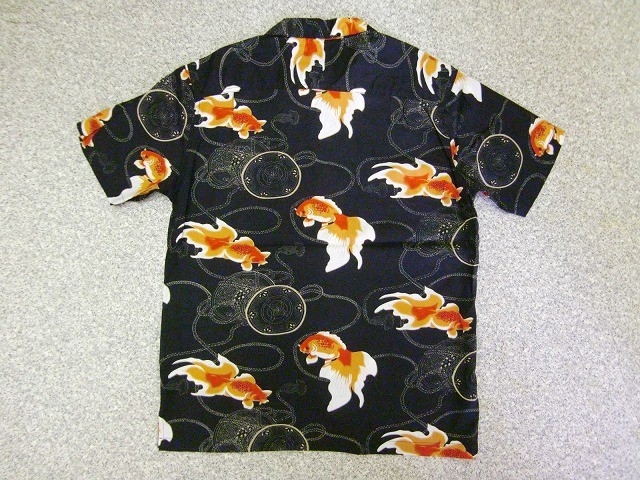 アロハシャツ 和柄 金魚 鯉 唐獅子 レーヨン メンズ 夏 半袖