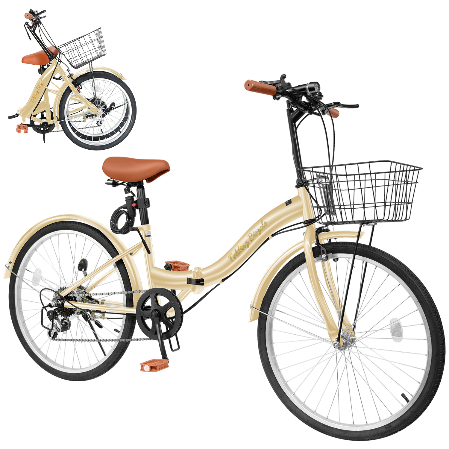 美品 24インチ 折りたたみ自転車 Mixiu ブラック 7段変速 カゴ ライト ワイヤーロック付き 折り畳み 札幌市 白石店 楽天市場】【楽天 折りたたみ自転車 1位】折りたたみ自転車 20インチ